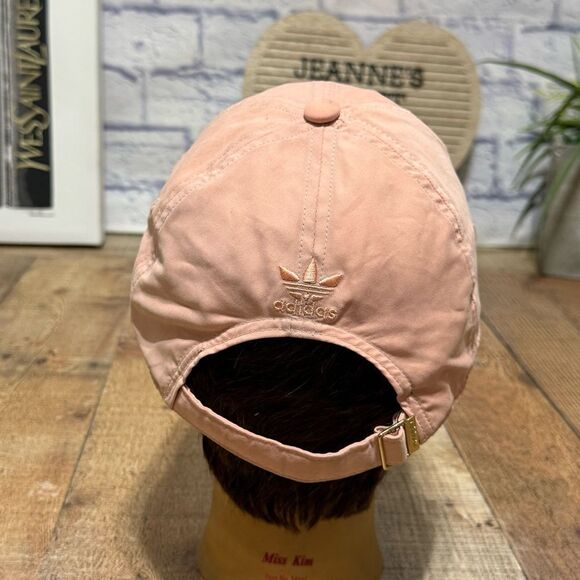 Adidas Women's Fit ORI Relaxed Metal Logo Strapback  Cap Hat DUSTY ROSE - Picture 5 of 11